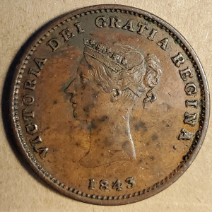 NB-1A2 New Brunswick half penny token