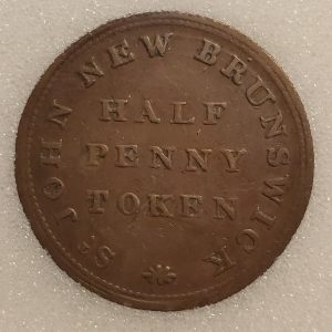 NB-4 St. John new brunswick half penny token
