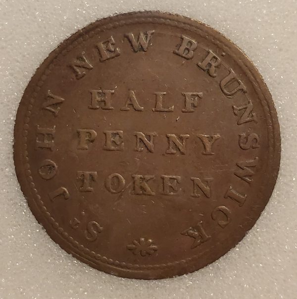 NB-4 St. John new brunswick half penny token