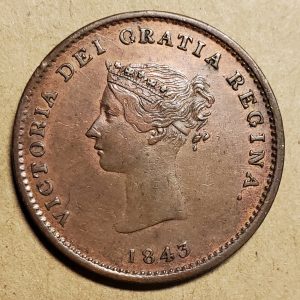 NB-1A2 New Brunswick half penny token #2