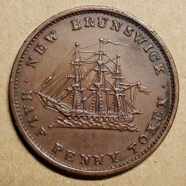 NB-1A2 New Brunswick half penny token #2 - Image 4