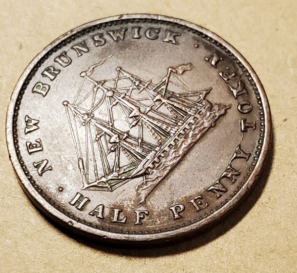NB-1A2 New Brunswick half penny token #2 - Image 2