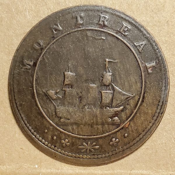 LC-12 Wellington - Montreal 1816 half penny token (#2) - Image 2