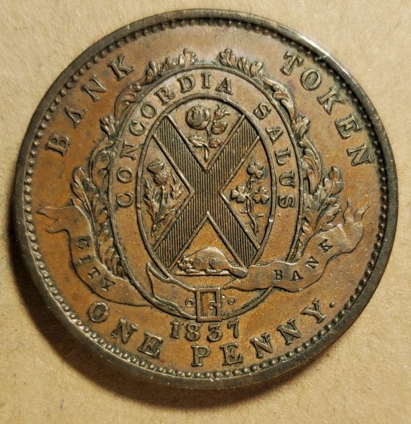 LC-9A3 One penny token - City Bank - Image 3