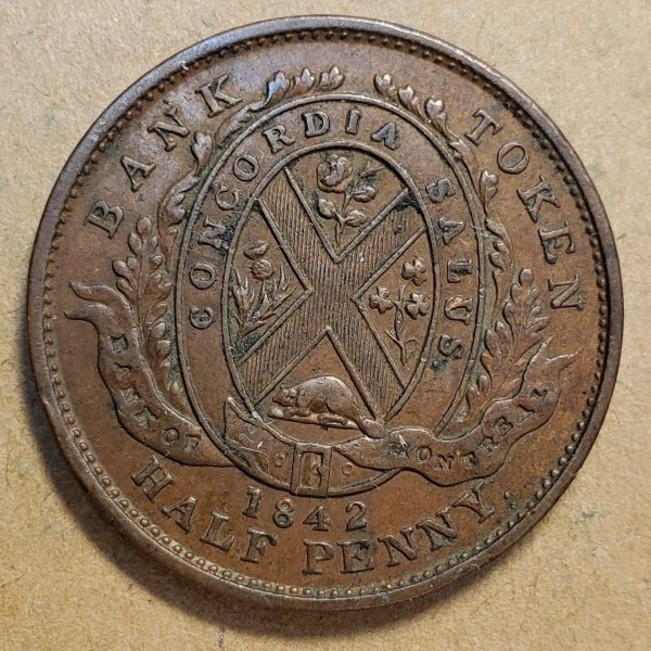 PC-1A1 Half penny 1842 Bank Of Montreal - Image 2