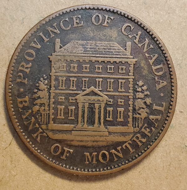 PC-1A1 Half penny 1842 Bank Of Montreal