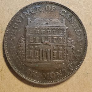 PC-1A1 Half penny 1842 Bank Of Montreal