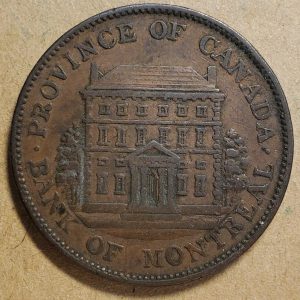PC-1A1 Half penny 1842 Bank Of Montreal