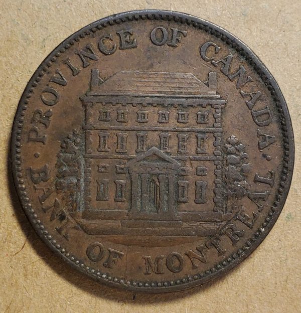 PC-1A1 Half penny 1842 Bank Of Montreal
