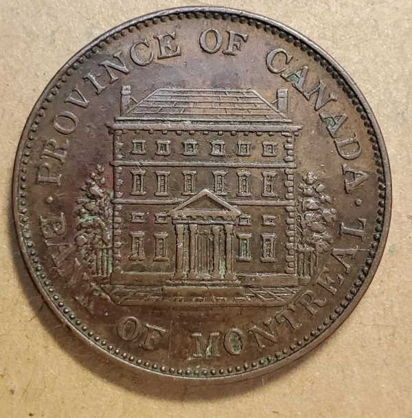 PC-1A1 Half penny 1842 Bank Of Montreal