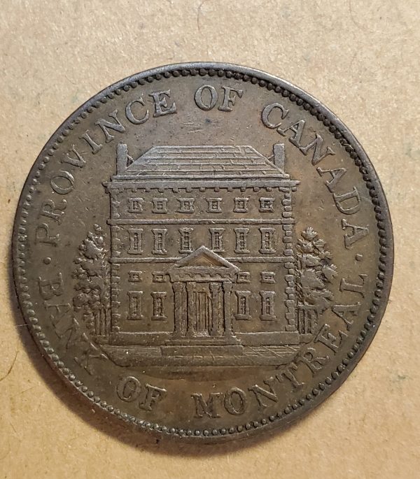PC-1A1 Half penny 1842 Bank Of Montreal